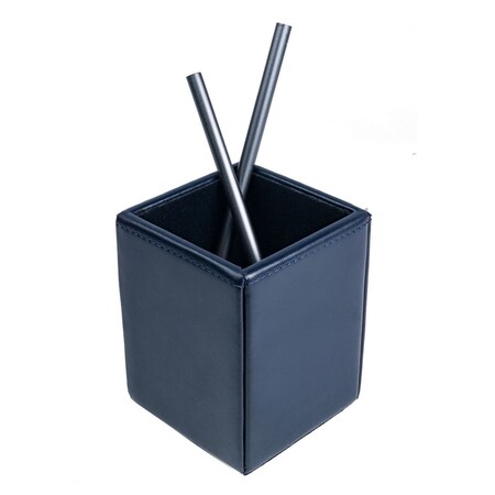 Dacasso Navy Blue Bonded Leather Pencil Cup AG-5010